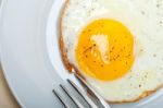 Egg Sunny Side Up Stock Photo