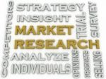 3d Image Market Research Word Cloud Concept Stock Photo