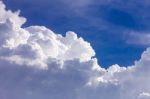 Clouds In Blue Sky Before Rain Stock Photo