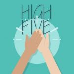 High Five Illustration Stock Photo