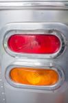 Vintage Auto Rear Tail Light Bulb And Lens Detail Stock Photo