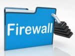 Firewall Security Represents No Access And Administration Stock Photo