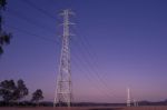 High Voltage Power Tower Stock Photo