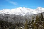 An Image Of Alps Near Innsbruck Covered In Snow Stock Photo