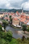 View Of Krumlov From The Castle  Of Cesky Krumlov Stock Photo