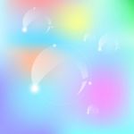 Transparent Bubble On Colorful Background Stock Photo