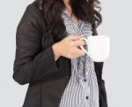 Woman And Coffee Stock Photo