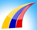 Colombia Stripes Represents National Flag And Country Stock Photo