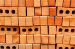 Red Clay Bricks Stock Photo