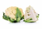 Cauliflower Isolated On White Background Stock Photo