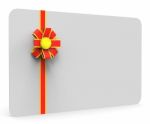 Gift Card Represents Blank Space And Copy Stock Photo