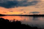 Scenic Of Twilight Time At River Stock Photo