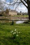 Picturesque Wyck Rissington Village In The Cotswolds Stock Photo