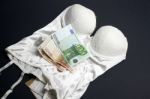 Love For Money - Lingerie And Money Concept Stock Photo