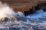 Eastbourne, East Sussex/uk - January 7 : Stormy Weather At Eastb Stock Photo