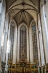 Interior View Of St James Church In Rothenburg Stock Photo