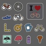 Bicycle Icons Stock Photo