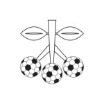 Soccer Ball Fruit Sport Thin Line Flat Design Icon  Illust Stock Photo