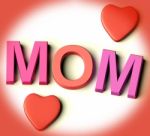 Heart With Mom Text Stock Photo