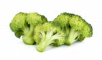 Broccoli Isolated On The White Background Stock Photo