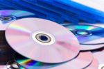 Close Up Compact Discs (cd/dvd) Stock Photo