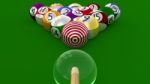 Target Pool - 8 Ball Focused As The Ultimate Goal Stock Photo