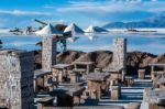 Salinas Grandes On Argentina Andes Is A Salt Desert In The Jujuy Stock Photo