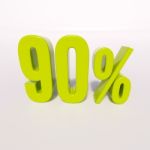 Percentage Sign, 90 Percent Stock Photo