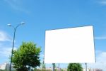 Blank Billboard On A Urban Street Stock Photo