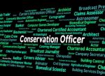 Conservation Officer Means Eco Friendly And Administrator Stock Photo