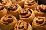 Cinnamon Rolls Closeup Stock Photo