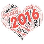 "happy New Year 2016". Cloud Of Words Stock Photo