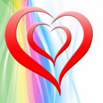 Heart On Background Shows Art Design Or Creative Shape Stock Photo