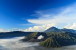 Bromo Mountain In East Java, Indonesia Stock Photo