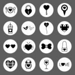 Valentine Icon Set  Illustration Stock Photo