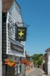 Alfriston, Sussex/uk - July 23 : View Of The Market Inn At Alfri Stock Photo