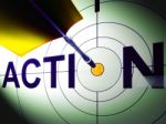 Action Shows Urgency To Succeed In Competition Stock Photo