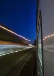 View Of The Speed Of The Train Stock Photo