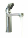 Water Flow Faucet On White Background Stock Photo