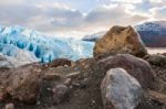 Early Morning On The Glacier Perito Moreno, Argentina Stock Photo