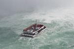 Beautiful Photo Of A Ship In The Mist Of The Amazing Niagara Falls Stock Photo