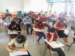 Blur School Or University Students Writing Answer Stock Photo