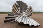 Maggi Hambling The Scallop 2003 Sculpture On The Beach At Aldebu Stock Photo