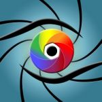 Eye Spectrum Indicates Colour Splash And Colourful Stock Photo