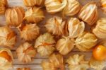 Cape Gooseberry Physalis Fruit Ground Cherry Organic Food Vegetabl Stock Photo