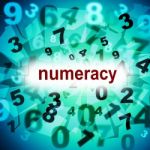 Numeracy Education Means One Two Three And Educated Stock Photo