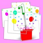 Number One Surprise Box Displays Colourful Decoration And Creati Stock Photo