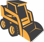 Skid Steer Digger Truck Retro Stock Photo