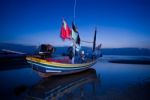 Boat At Dusk Stock Photo