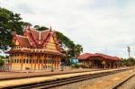 Hua Hin Train Station Stock Photo